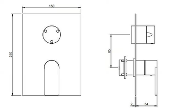 3.6 - Stainless steel shower mixer with hand shower by Rubinetterie Treemme - view 3